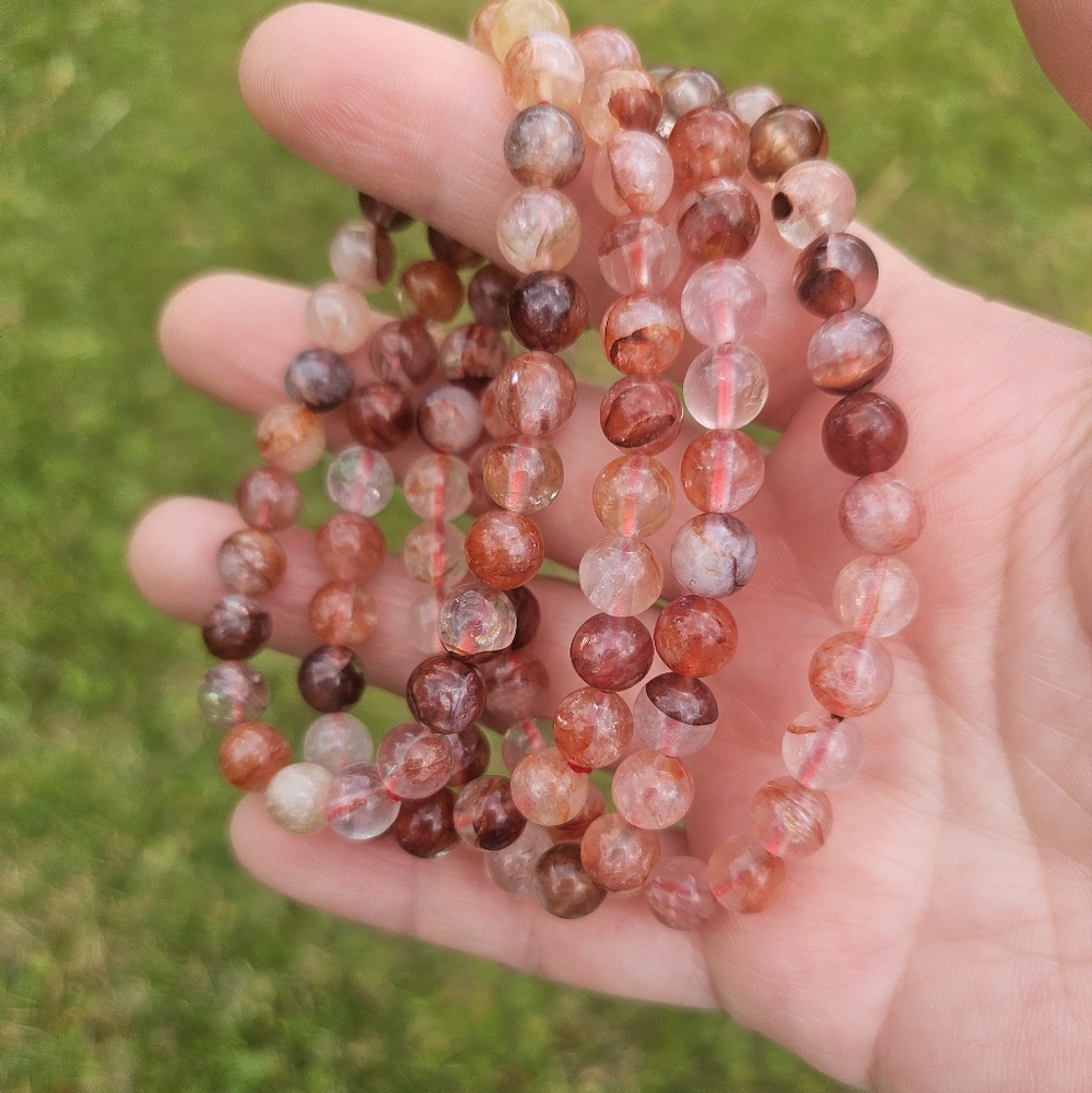 fire quartz bracelet 7mm (1) - Picture 2 of 2